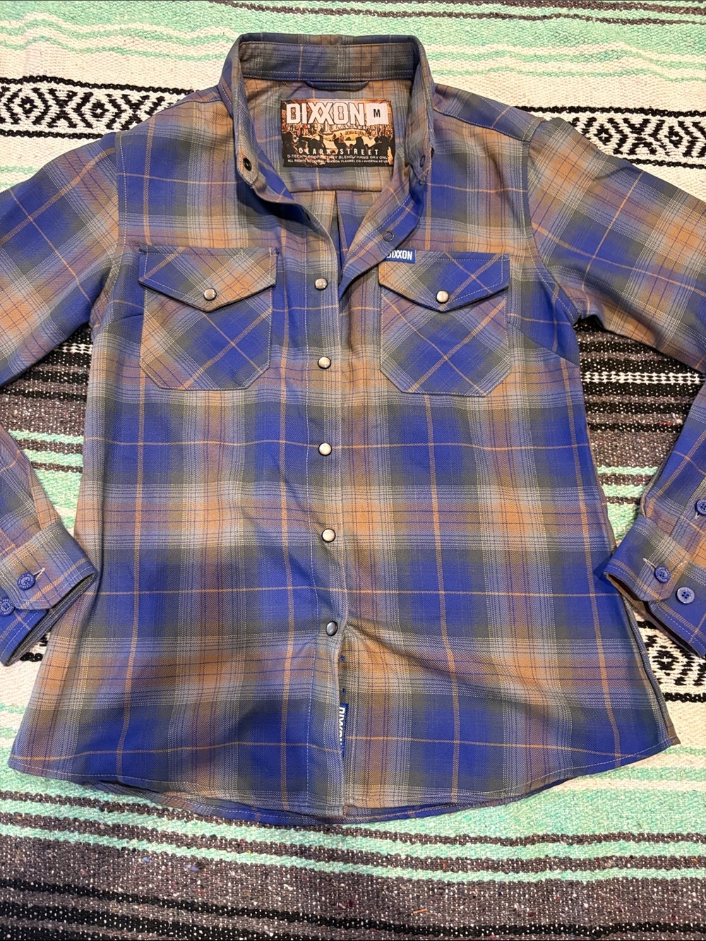 Dixxon Blue Plaid Men's Button-Up Shirt NEW WITHOUT TAGS